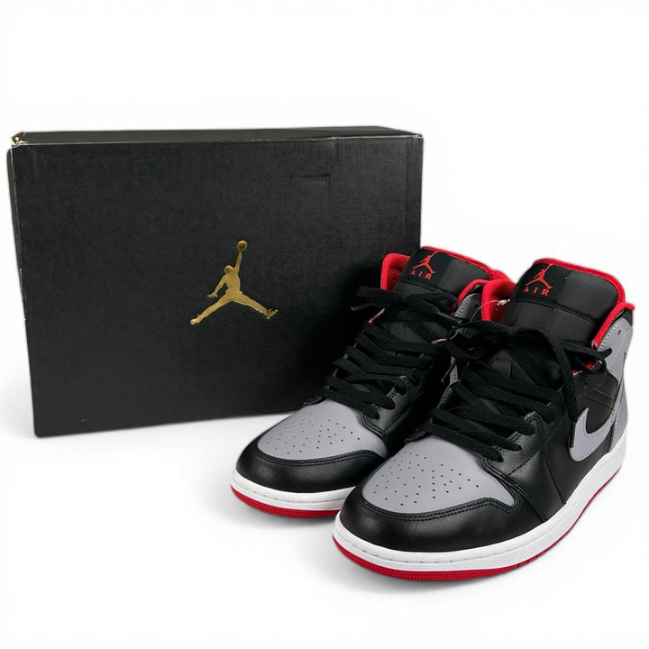 未使用品▲NIKE ナイキ DQ8426-006 AIR JORDAN 1 MID エアジョーダン1 ミッド ハイカットスニーカー ブラック グレー 29 箱付き メンズ