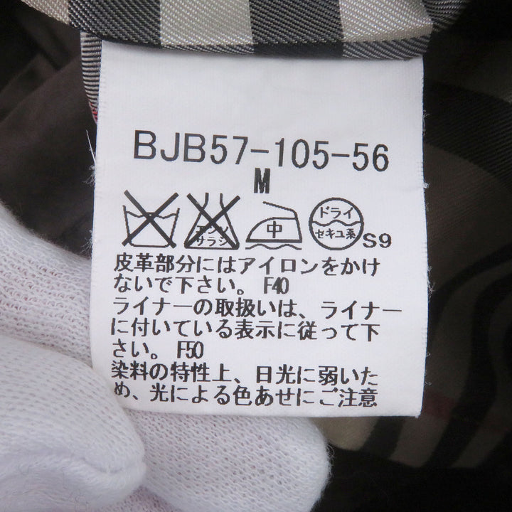 美品□BURBERRY LONDON バーバリーロンドン 裏ノバチェック柄 中綿ライナー付き フーデッド ナイロンコート ブラウン M 正規品 メンズ