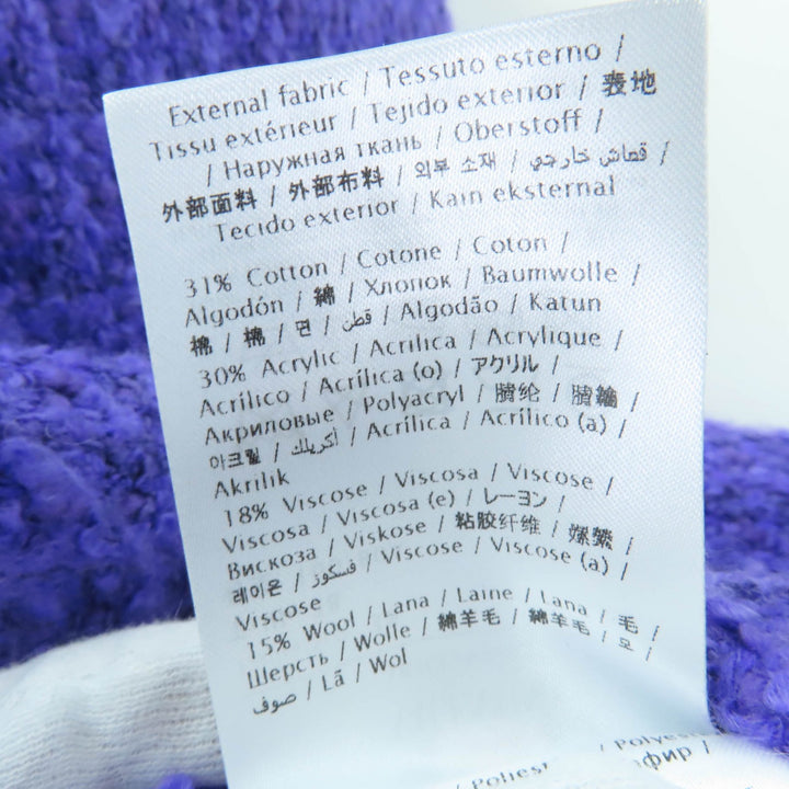 極美品☆VALENTINO ヴァレンティノ 1B3CEV57B3 ローマンスタッズ ツイード ジャケット パープル 38 イタリア製 正規品 レディース