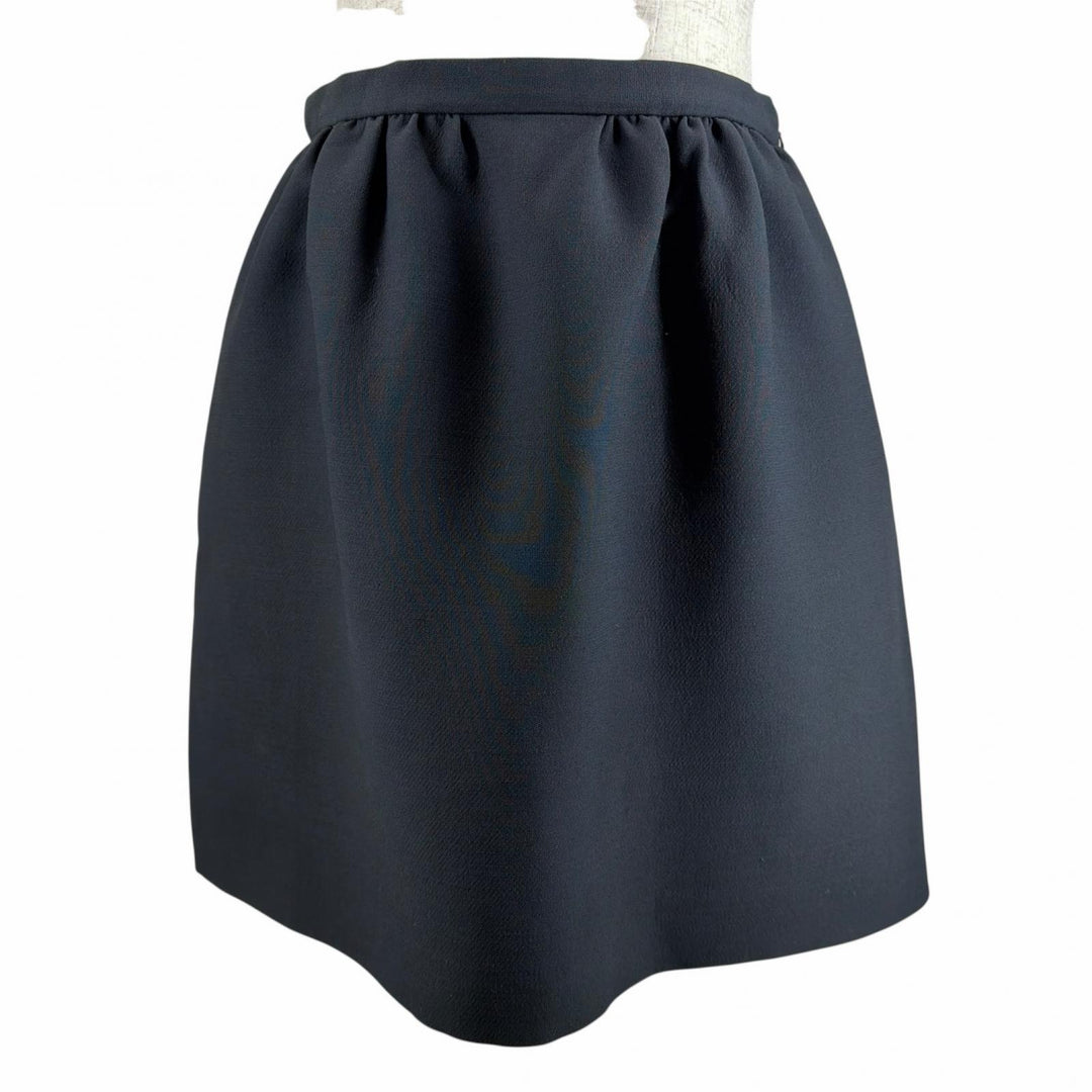 美品▲Christian Dior クリスチャンディオール 111J30A1166 裏地シルク100％ ミニスカート ブラック 40 イタリア製 正規品 レディース