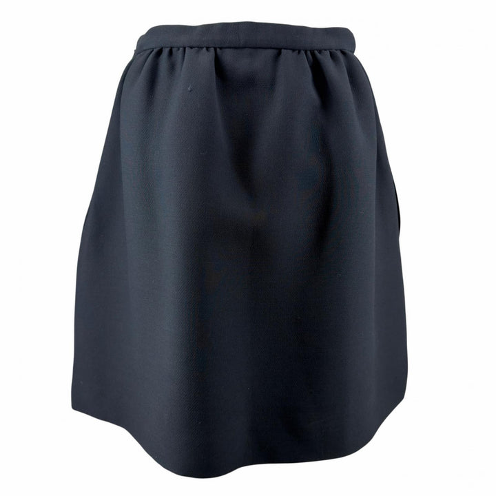 美品▲Christian Dior クリスチャンディオール 111J30A1166 裏地シルク100％ ミニスカート ブラック 40 イタリア製 正規品 レディース