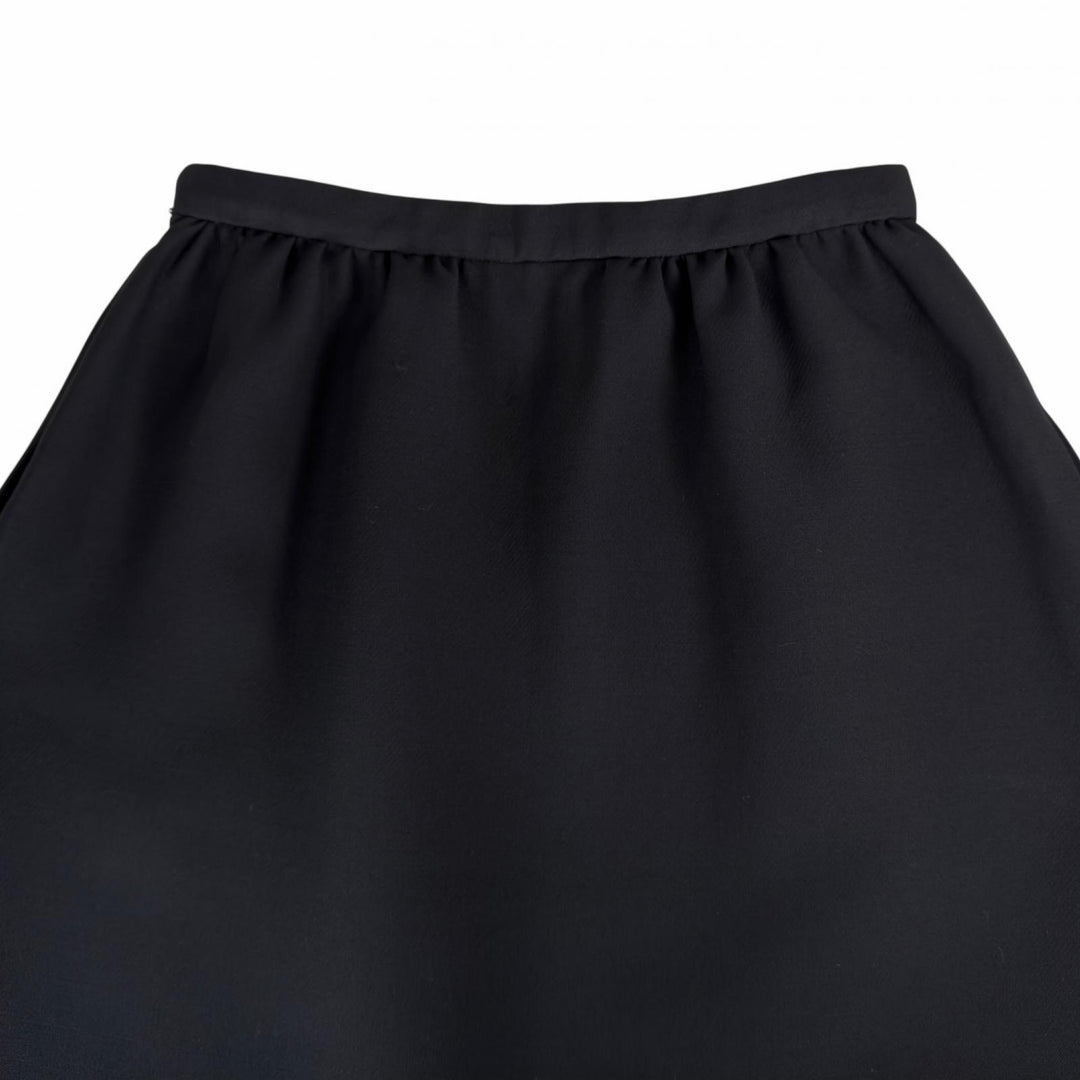 美品▲Christian Dior クリスチャンディオール 111J30A1166 裏地シルク100％ ミニスカート ブラック 40 イタリア製 正規品 レディース