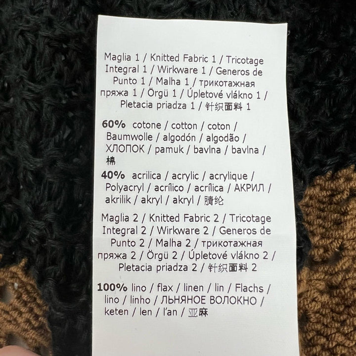 極美品▲WEEKEND MaxMara ウィークエンドマックスマーラ コットン かぎ編み ベルト付 カーディガン マルチカラー M 正規品 レディース