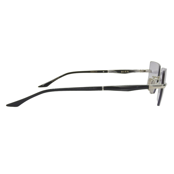 未使用品▲DITA ディータ DTX462 EYMORI リムレス メガネ 眼鏡 ブラック シルバー 57□16 142 デモレンズ 日本製 メンズ 定価123200円