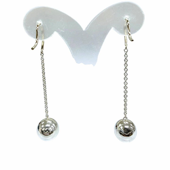 美品☆TIFFANY&amp;Co. ティファニー ハードウェア ボール フック ドロップピアス AG925 アクセサリー シルバー 重量5.0g レディース