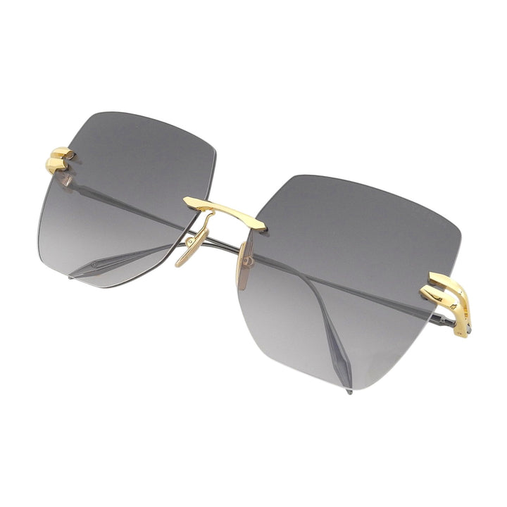 未使用品▲DITA ディータ DTS155-A-01 EMBRA リムレス サングラス ゴールド ガンメタリック 58□17-135 デモレンズ 日本製 レディース