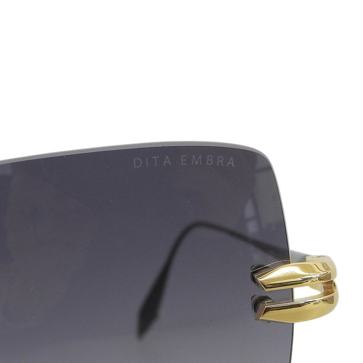 未使用品▲DITA ディータ DTS155-A-01 EMBRA リムレス サングラス ゴールド ガンメタリック 58□17-135 デモレンズ 日本製 レディース