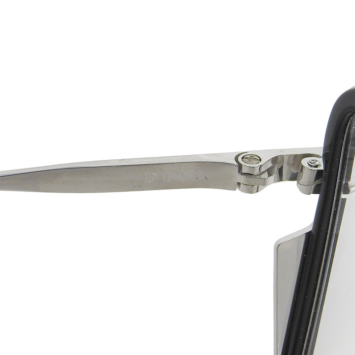 未使用品▲DITA ディータ DTX196-A BEHCKA チタン メガネ 眼鏡 アイウェア シルバー ブラック 55□18-145 デモレンズ 日本製 レディース