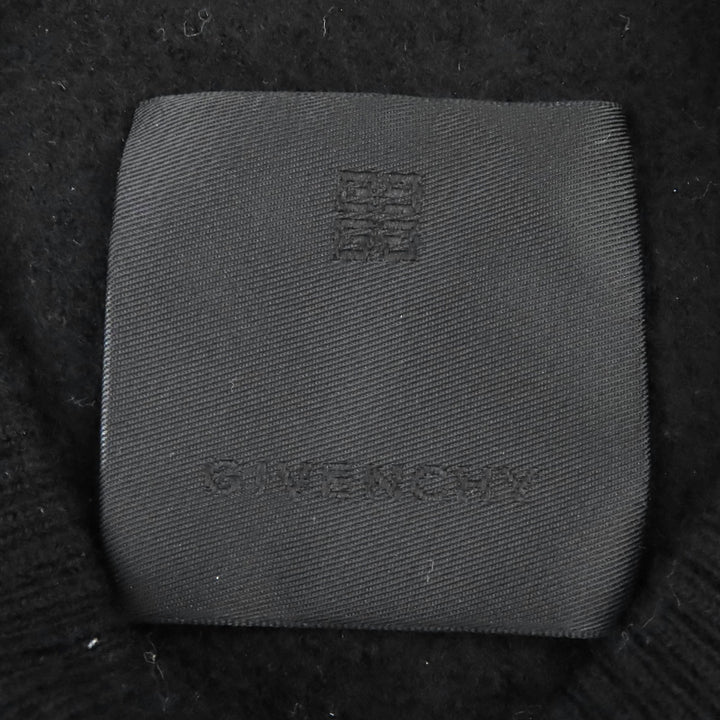 美品△GIVENCHY ジバンシィ BM90H84Y9F ウール 4G ロゴ総柄 長袖 ニット セーター ブラック ホワイト S 正規品 メンズ オススメ◎