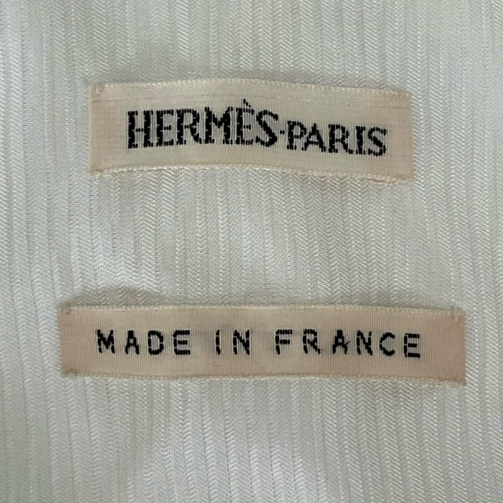 極美品▲HERMES エルメス ヴィンテージ マルジェラ期 ノルマンディー海岸の魅力 シルク100% ベスト 40 箱付き 仏製 正規品 レディース