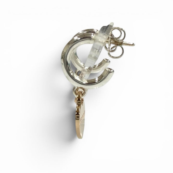 極美品★TIFFANY&amp;Co. ティファニー リターントゥティファニー フープピアス 925 750(PG) コンビ ハートタグ 総重量5.28g 定価152900円