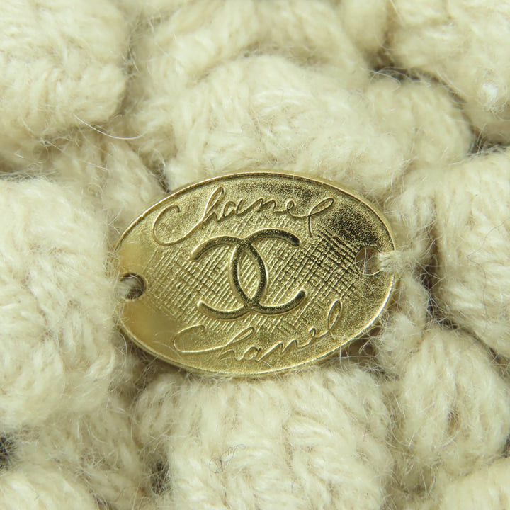 美品☆CHANEL シャネル 05A P27437V20009 カシミヤ100％ ココマーク ニットキャップ ベージュ 2 イタリア製 レディース