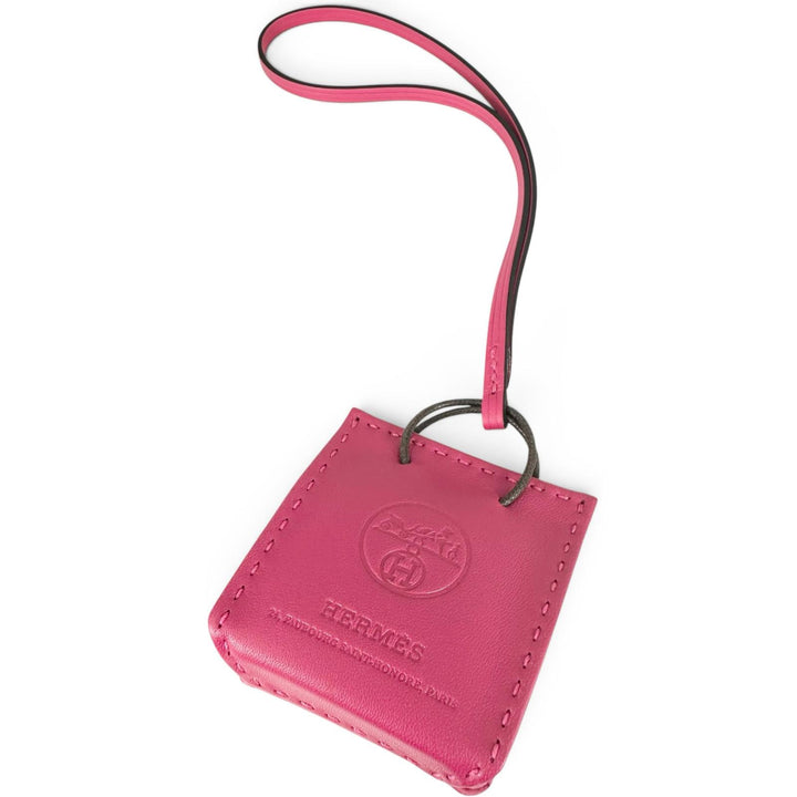 未使用品▲HERMES エルメス サック オランジュ アニョーミロ バッグ チャーム ローズメキシコ Y刻印 フランス製 正規品 レディース 箱付き