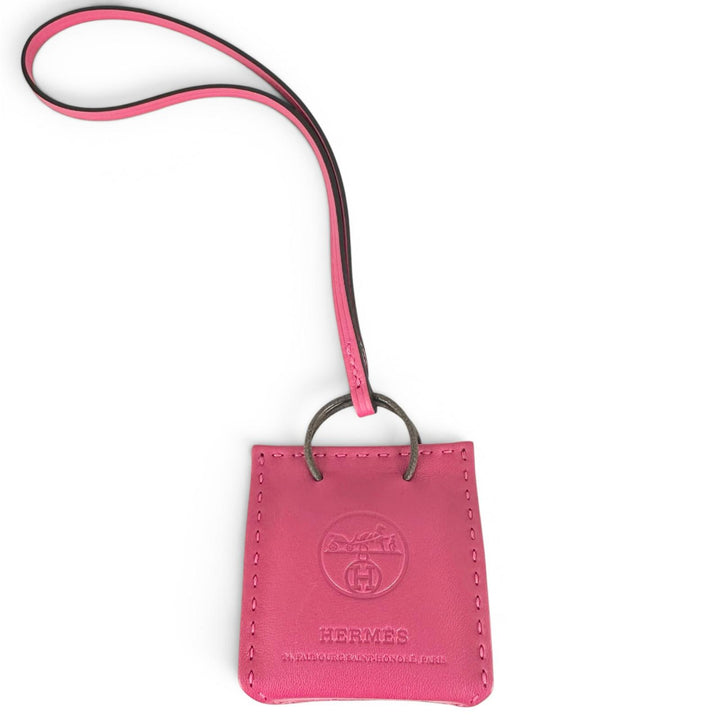 未使用品▲HERMES エルメス サック オランジュ アニョーミロ バッグ チャーム ローズメキシコ Y刻印 フランス製 正規品 レディース 箱付き
