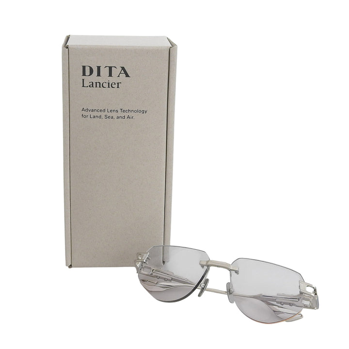 未使用品▲DITA ディータ 24SS DTX164 GRAND-IMPERYN サングラス シルバー クリアブルー 56□17 137 デモレンズ 日本製 定価165000円