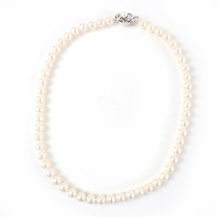 極美品☆TASAKI タサキ パール 真珠 パールサイズ7.5mm前後 ネックレス ペンダント アクセサリー ホワイト シルバー レディース