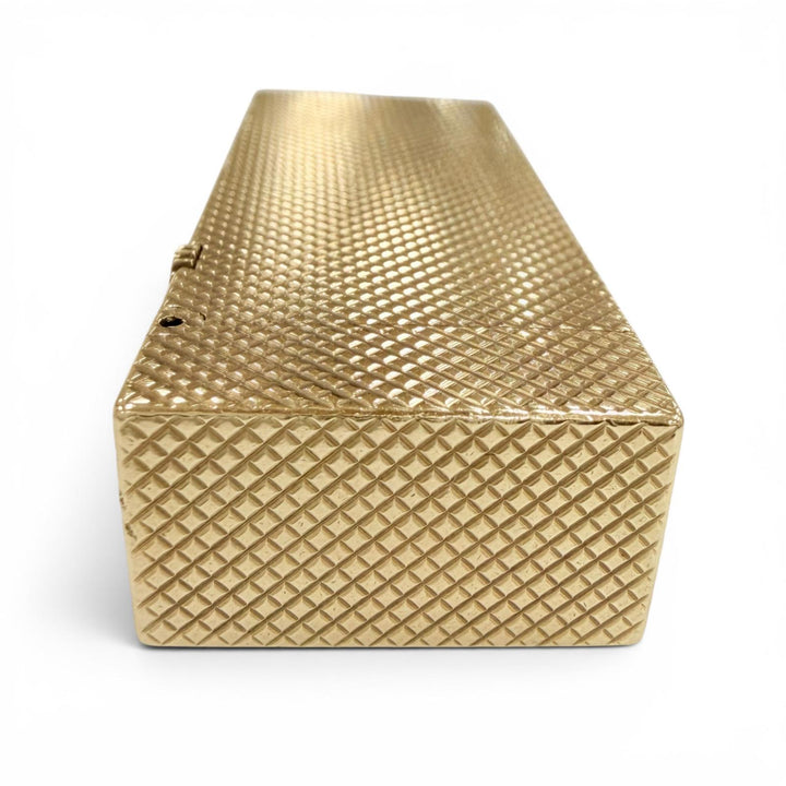 外装美品◇Dunhill ダンヒル 9K 375 総重量107.4g(外装25.7g) ローラー式 ガスライター 喫煙具 ゴールド メンズ 着火不可