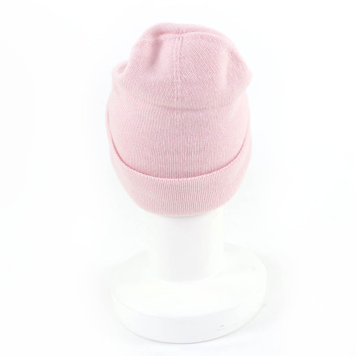 未使用品☆CHANEL シャネル カシミヤ100％ ココマーク ハート ラインストーン ニットキャップ ピンク 箱付 イタリア製 正規品 レディース