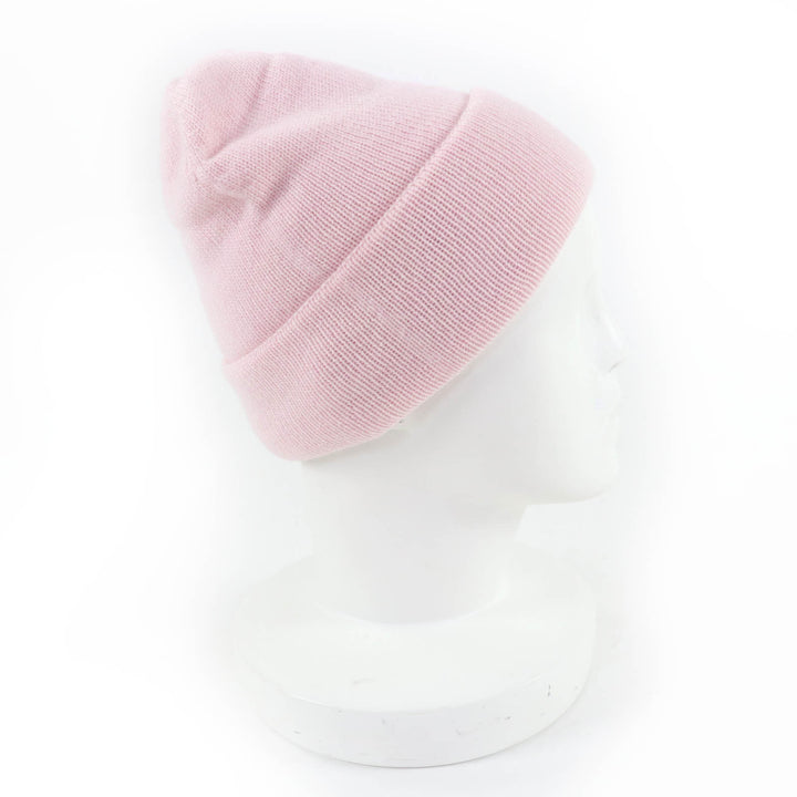 未使用品☆CHANEL シャネル カシミヤ100％ ココマーク ハート ラインストーン ニットキャップ ピンク 箱付 イタリア製 正規品 レディース