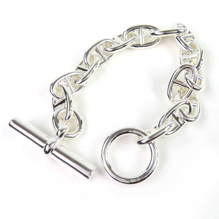 極美品△HERMES エルメス 2024年製 シェーヌダンクルMM 925 14コマ チェーン ブレスレット アクセサリー シルバー 重量50.52g レディース