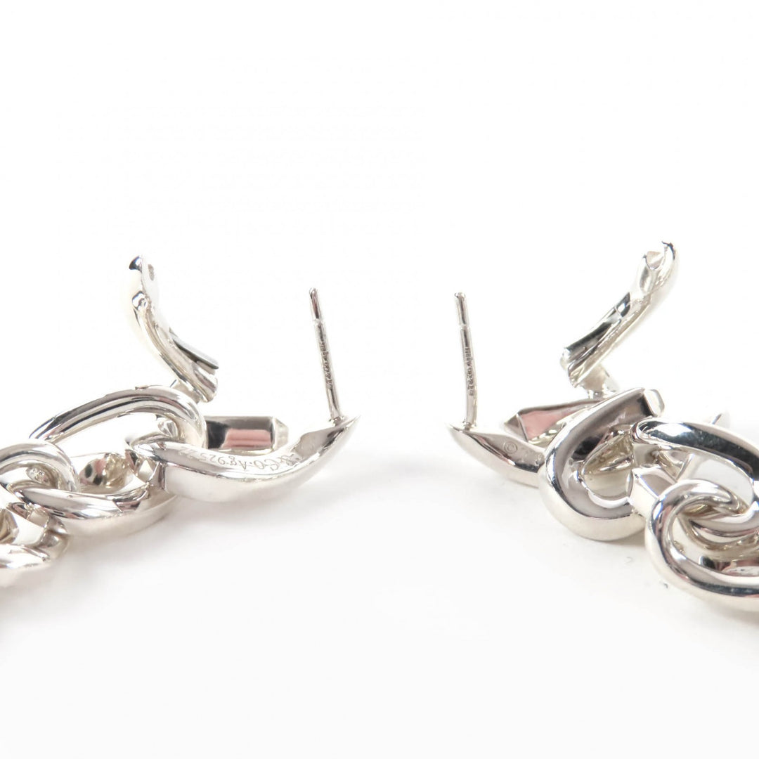 美品★TIFFANY&amp;Co. ティファニー AG925 フォージドロップリンク ピアス アクセサリー シルバー 重量19.97g レディース