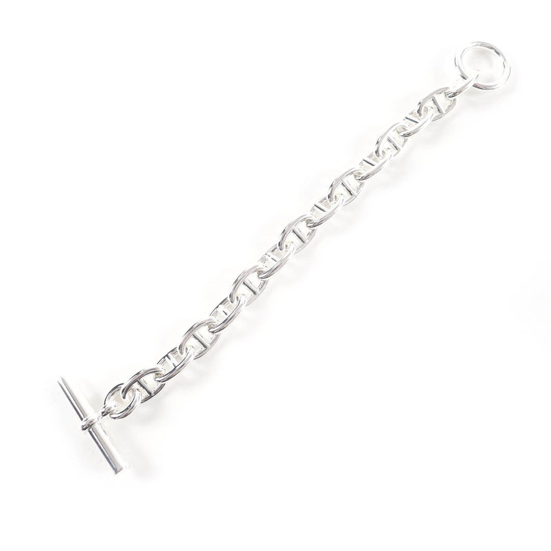 極美品★HERMES エルメス 2024年製 シェーヌダンクルMM AG925 14コマ ブレスレット シルバー フランス製 重量52.0g レディース