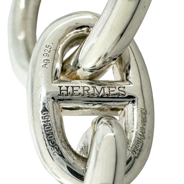 極美品▲HERMES エルメス 2025年製 シェーヌダンクルPM AG925 15コマ ブレスレット シルバー フランス製 重量32.7g レディース