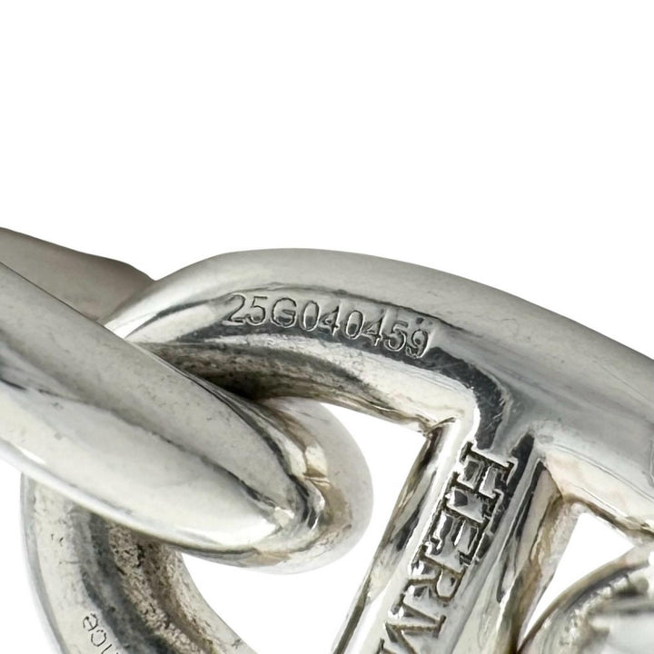 極美品▲HERMES エルメス 2025年製 シェーヌダンクルPM AG925 15コマ ブレスレット シルバー フランス製 重量32.7g レディース