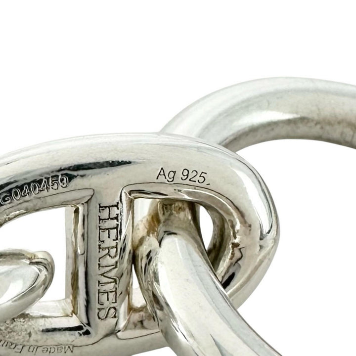 極美品▲HERMES エルメス 2025年製 シェーヌダンクルPM AG925 15コマ ブレスレット シルバー フランス製 重量32.7g レディース