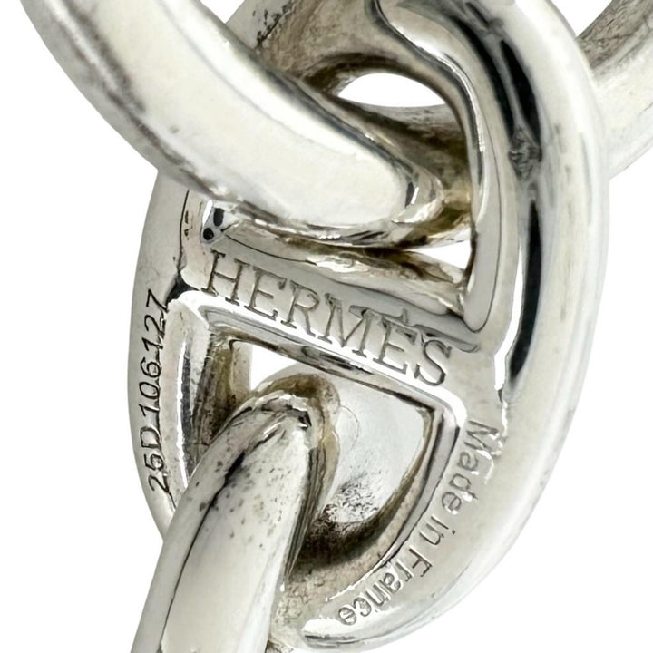 極美品▲HERMES エルメス 2025年製 シェーヌダンクルPM AG925 15コマ ブレスレット シルバー フランス製 重量33.9g レディース