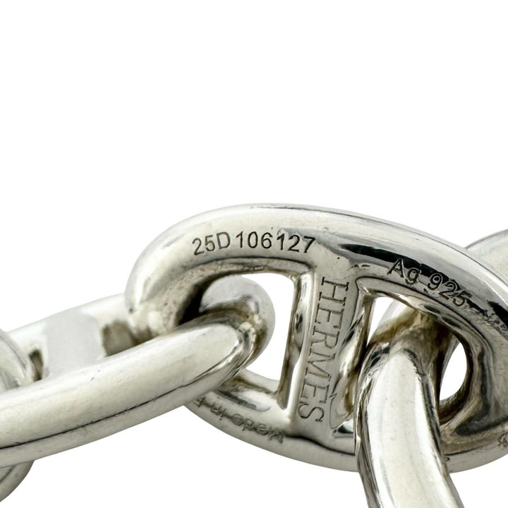 極美品▲HERMES エルメス 2025年製 シェーヌダンクルPM AG925 15コマ ブレスレット シルバー フランス製 重量33.9g レディース