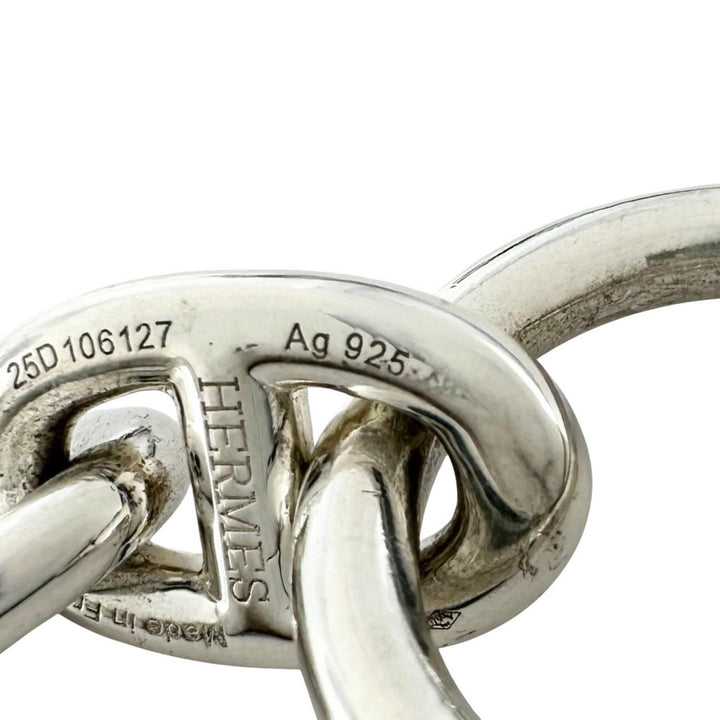 極美品▲HERMES エルメス 2025年製 シェーヌダンクルPM AG925 15コマ ブレスレット シルバー フランス製 重量33.9g レディース