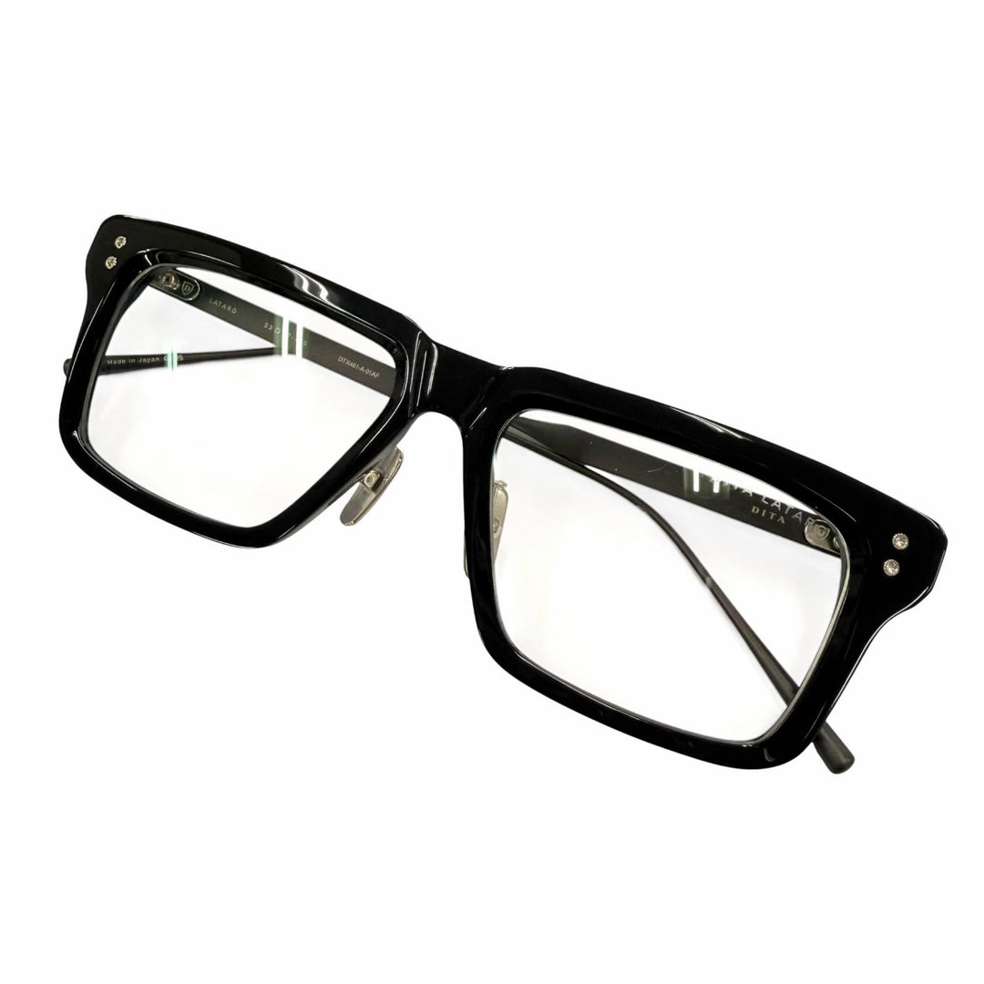 未使用品▲DITA ディータ DTX461 LATARO スクエア メガネ 眼鏡 アイウェア ブラック メタリックブラック 53□17-145 デモレンズ 日本製