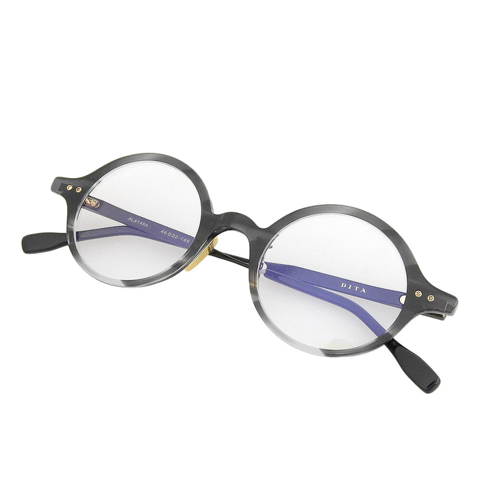 未使用品▲DITA ディータ DTX469 ALATARA ラウンド メガネ 眼鏡 アイウェア ブラック ゴールド 46□22 145 デモレンズ 日本製 メンズ