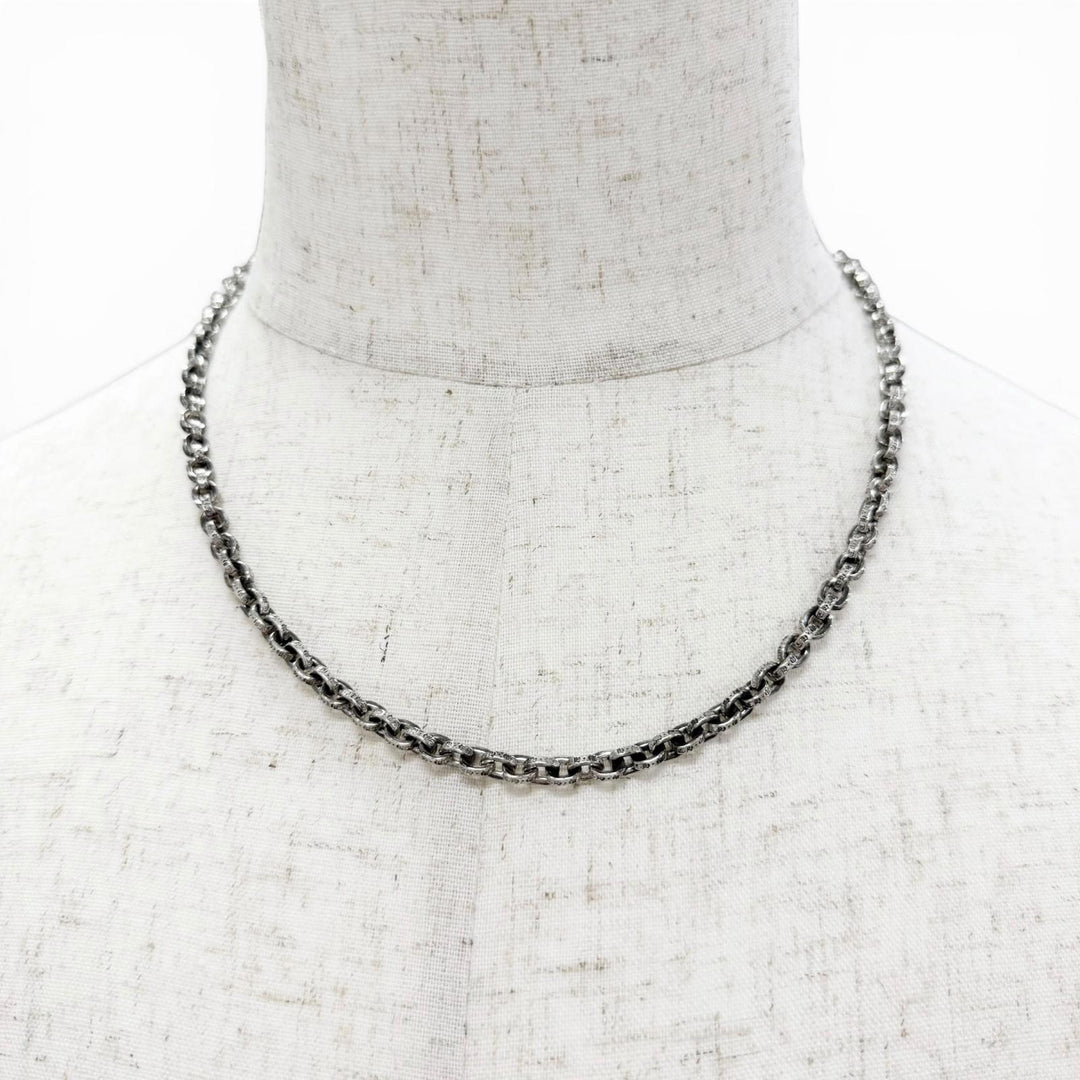 美品▼CHROME HEARTS クロムハーツ PAPER CHAIN 20 ペーパーチェーン 925 14K ネックレス シルバー 20インチ 重量39.7g メンズ