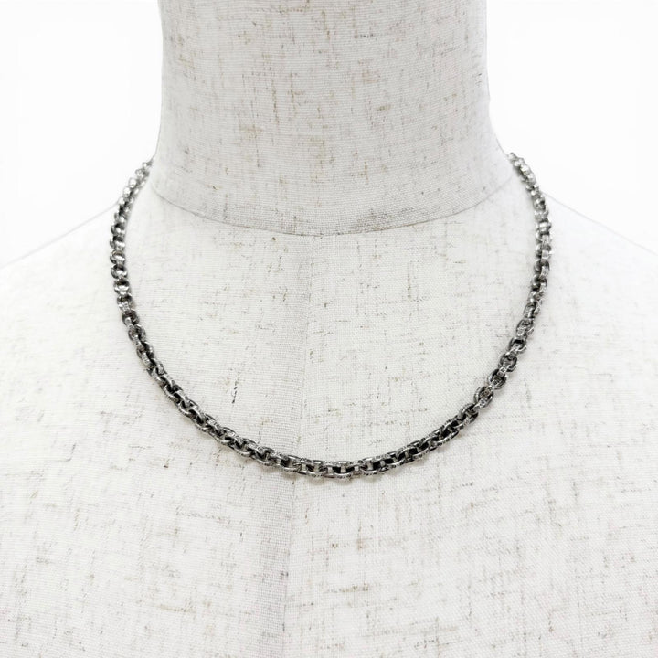 美品▼CHROME HEARTS クロムハーツ PAPER CHAIN 20 ペーパーチェーン 925 14K ネックレス シルバー 20インチ 重量39.7g メンズ