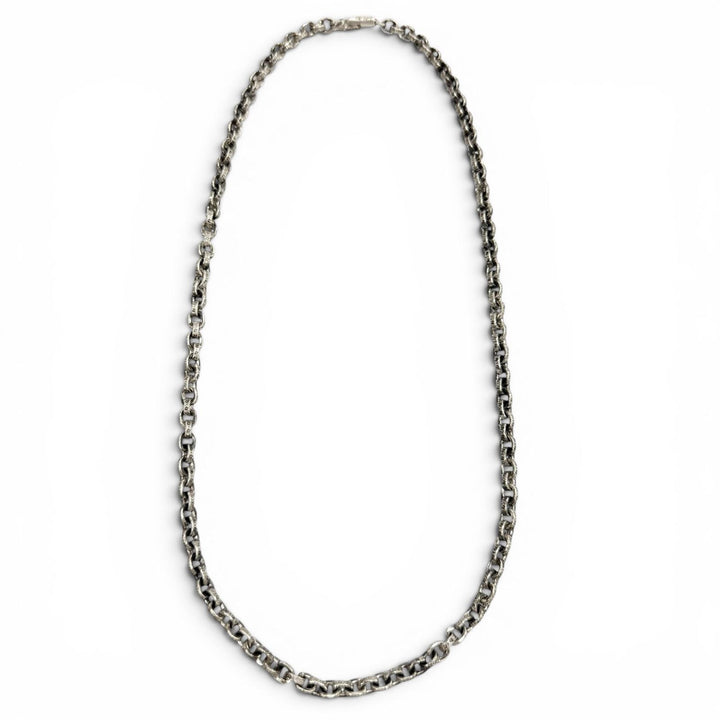 美品▼CHROME HEARTS クロムハーツ PAPER CHAIN 20 ペーパーチェーン 925 14K ネックレス シルバー 20インチ 重量39.7g メンズ