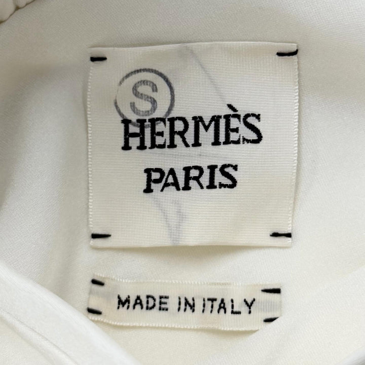 【ドンドン見直し】極美品◇HERMES エルメス 3E0111D5 JUNGLE LOVE ジャングルラブ シルク100％ リバーシブル ロング ジレ ベスト 34