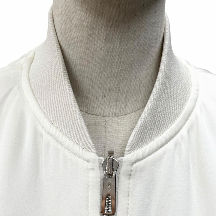 【ドンドン見直し】極美品◇HERMES エルメス 3E0111D5 JUNGLE LOVE ジャングルラブ シルク100％ リバーシブル ロング ジレ ベスト 34