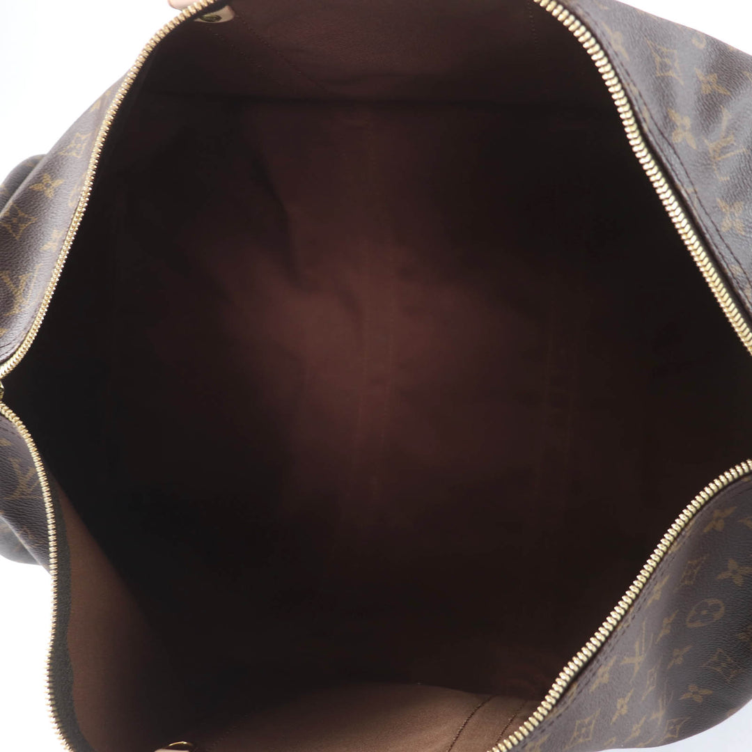 極美品☆LOUIS VUITTON ルイヴィトン M41414 キーポル・バンドリエール 55 モノグラムキャンバス ボストンバッグ ブラウン フランス製