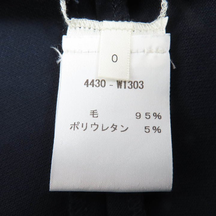 極美品☆THE ROW ザロウ 4430-W1303 ウール ストレート スリム ボトムス パンツ ネイビー 0 USA製 正規品 レディース
