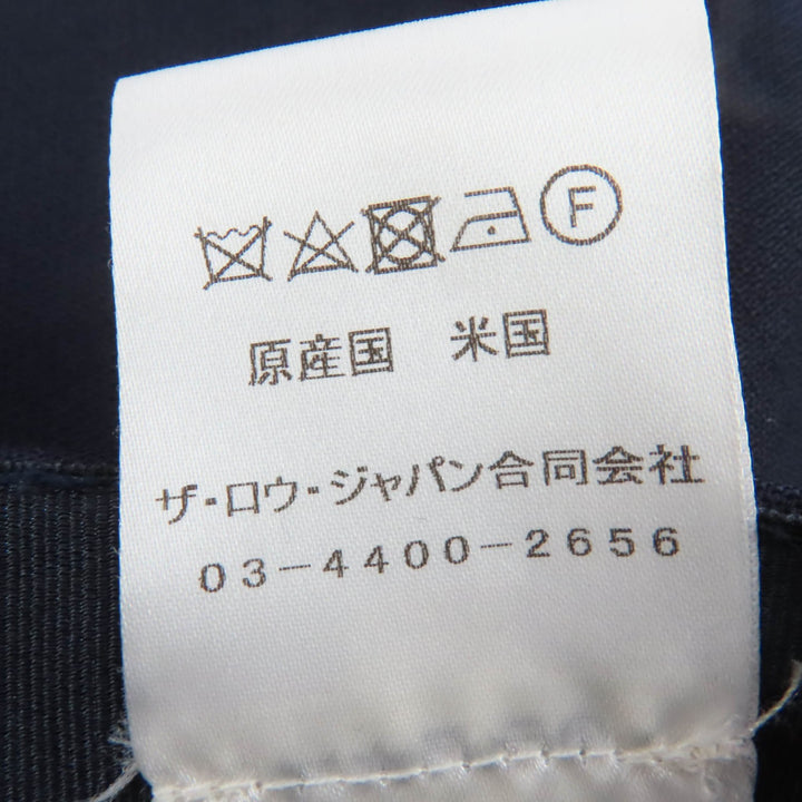 極美品☆THE ROW ザロウ 4430-W1303 ウール ストレート スリム ボトムス パンツ ネイビー 0 USA製 正規品 レディース