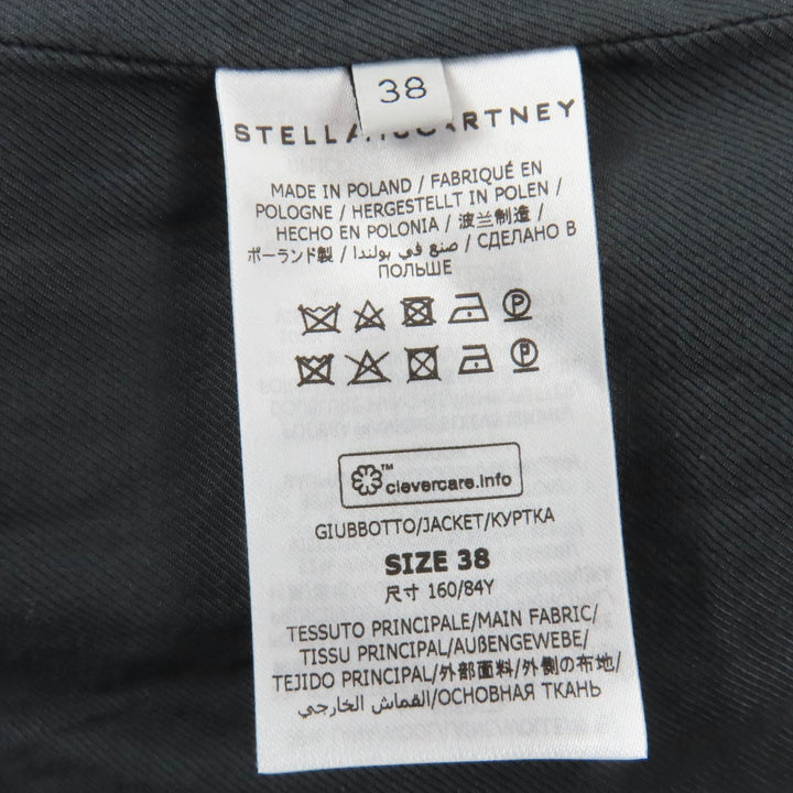 極美品☆Stella McCartney ステラマッカートニー 2022年製 650021 カラーレス フロントオープン ジャケット グレー 38 正規品 レディース