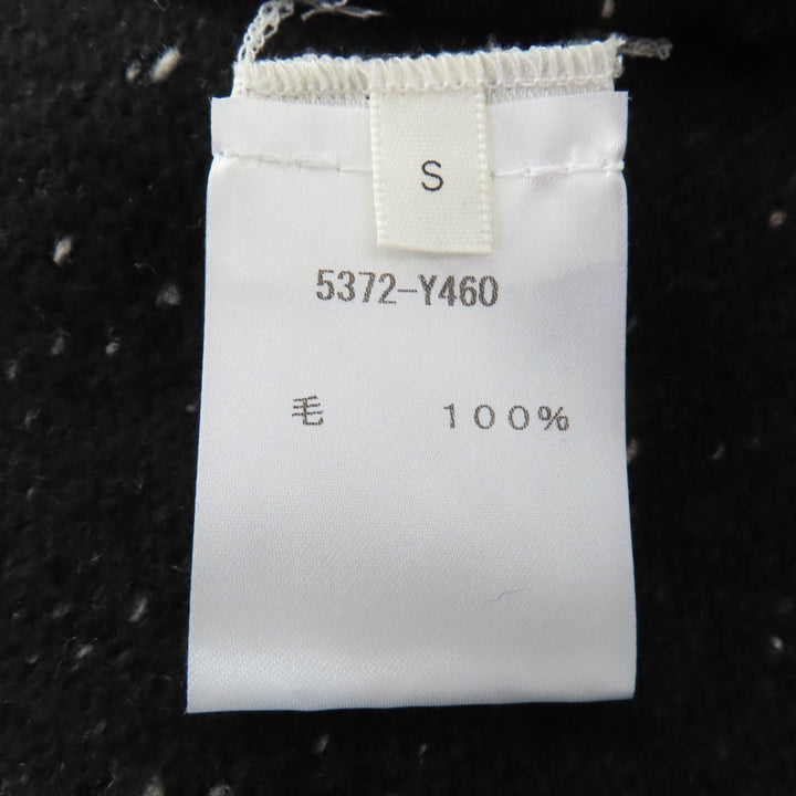 極美品☆THE ROW ザロウ 5372-Y460 ウール100％ ボトルネック 長袖 ニット トップス ブラック系 S USA製 正規品 レディース