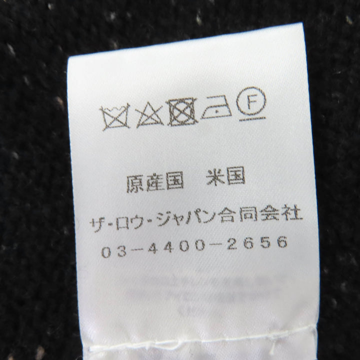 極美品☆THE ROW ザロウ 5372-Y460 ウール100％ ボトルネック 長袖 ニット トップス ブラック系 S USA製 正規品 レディース