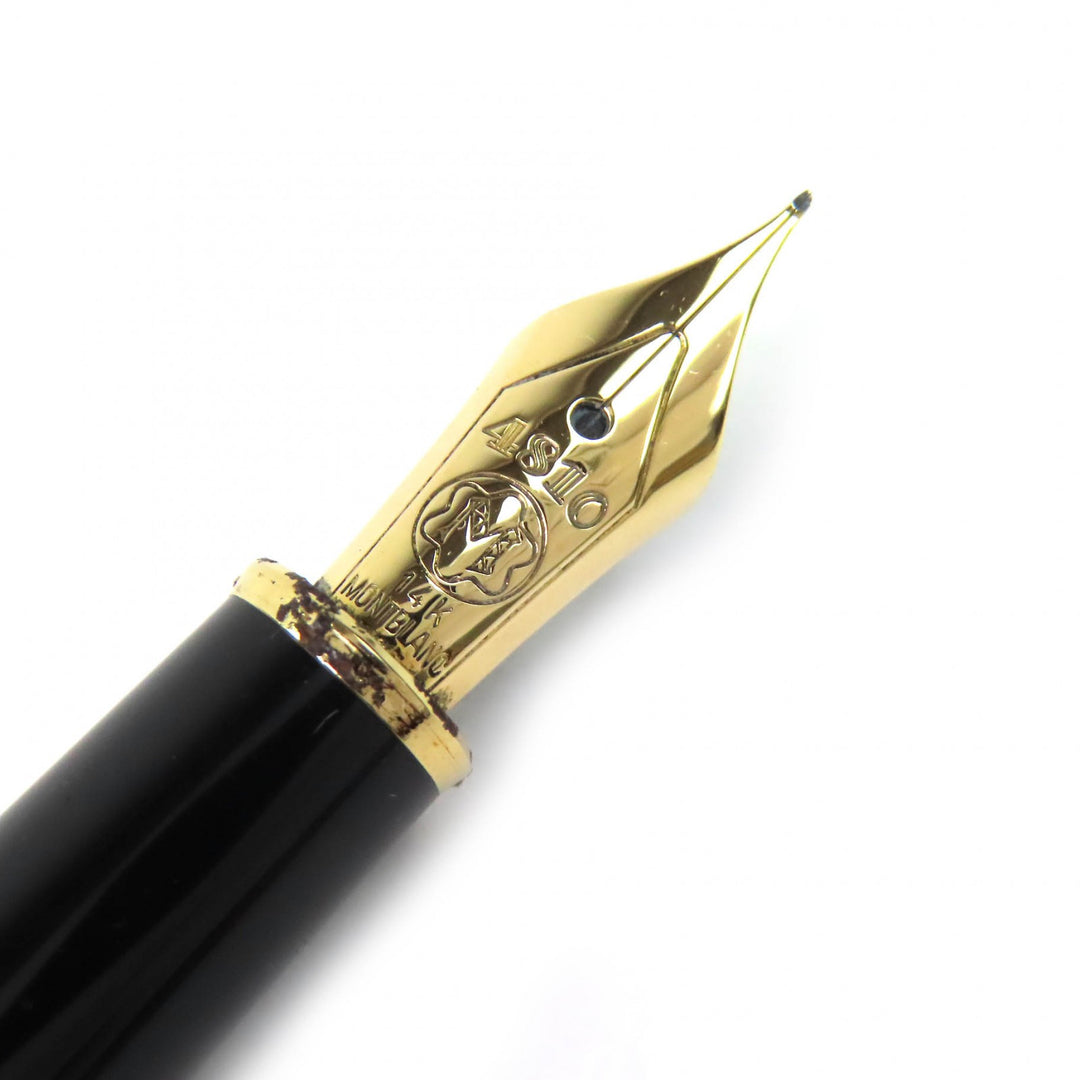 良品△MONTBLANC モンブラン マイスターシュテュック クラシック ペン先14K EFニブ ホワイトスター 万年筆 ブラック ゴールド メンズ