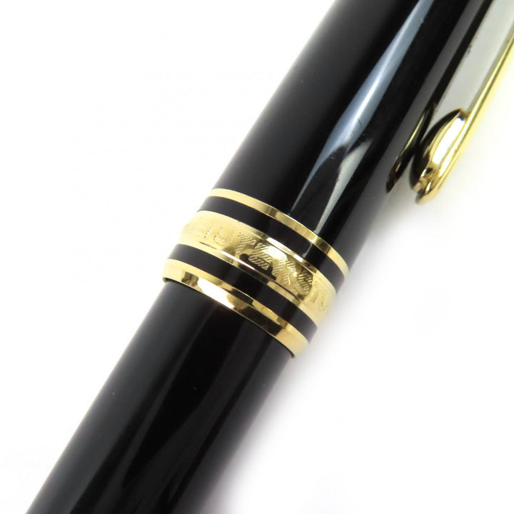 良品△MONTBLANC モンブラン マイスターシュテュック クラシック ペン先14K EFニブ ホワイトスター 万年筆 ブラック ゴールド メンズ