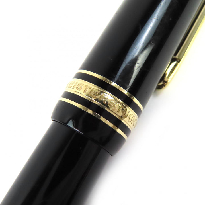 良品△MONTBLANC モンブラン マイスターシュテュック クラシック 146 ペン先14K Fニブ ツイスト式 ボールペン 万年筆 2本セット 筆記◎