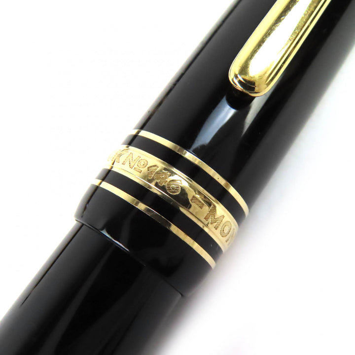 良品△MONTBLANC モンブラン マイスターシュテュック クラシック 146 ペン先14K Fニブ ツイスト式 ボールペン 万年筆 2本セット 筆記◎