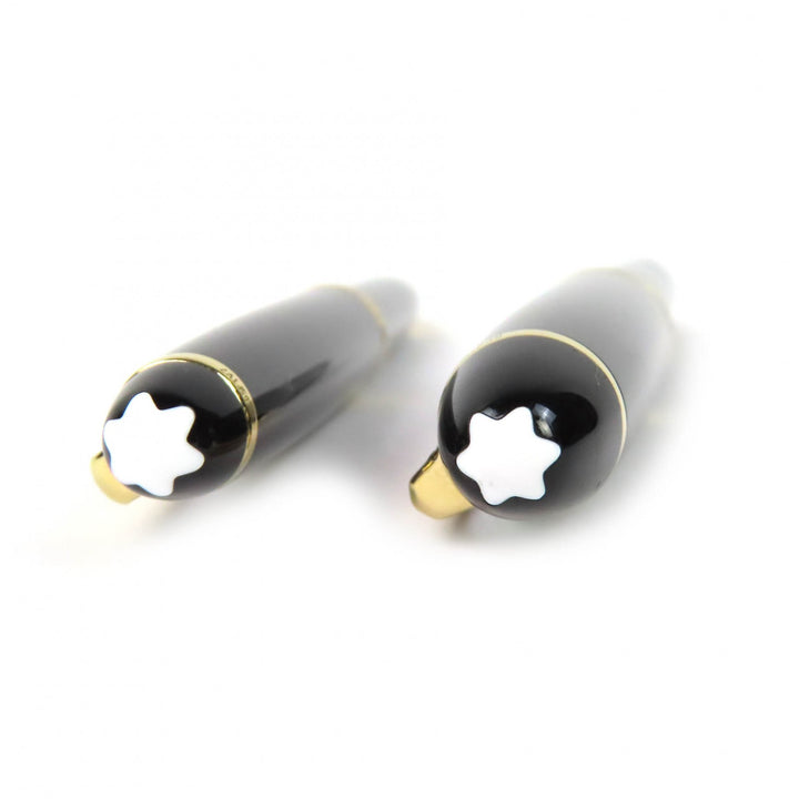 良品△MONTBLANC モンブラン マイスターシュテュック クラシック 146 ペン先14K Fニブ ツイスト式 ボールペン 万年筆 2本セット 筆記◎
